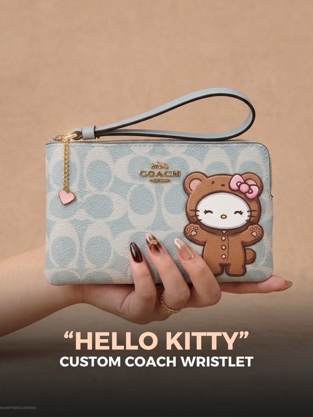 Custom Hello Kitty X Coach Wristlet 🧸🎀